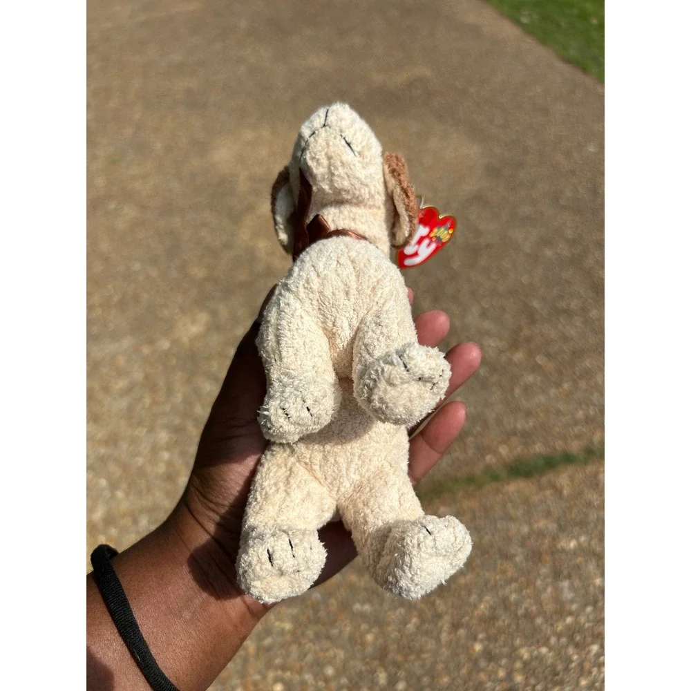 Ty Beanie Babies Rufus‎ Dog Kids Small Cream Brown Excellent 2000 Retired Plush